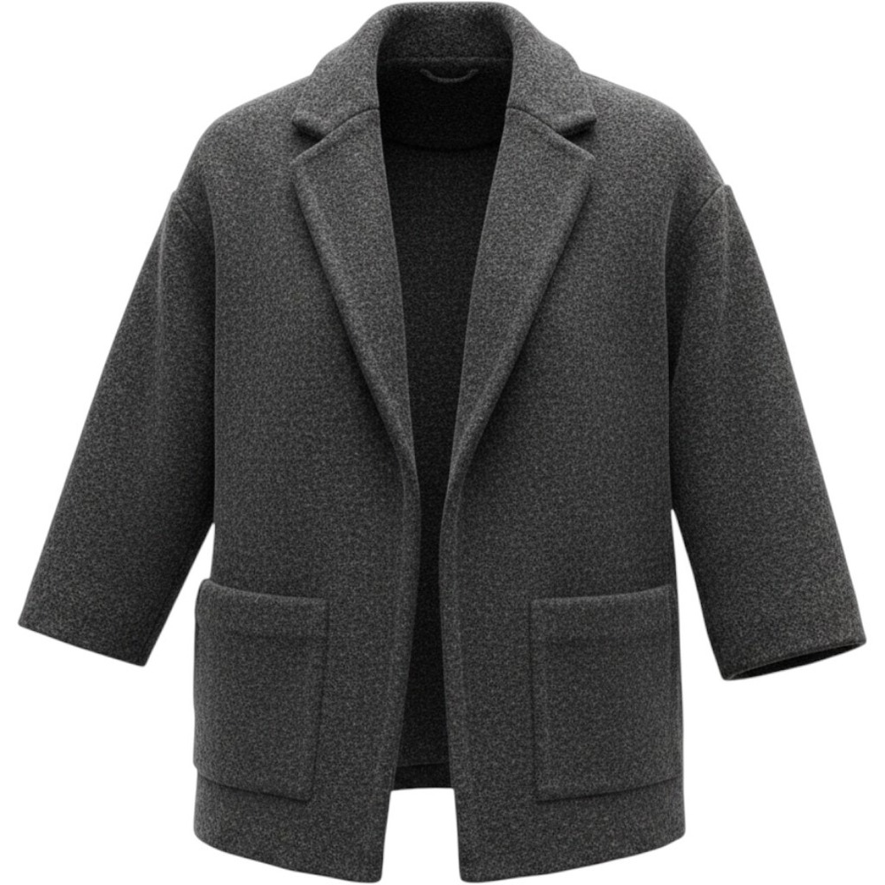 The‎ Group Babaton Merino Wool Cardigan Coat Charcoal Grey XS 114176